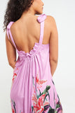 Hawaiian Lily Long Open Back Dress -  - MODE Revolution -Sustainable Fashion